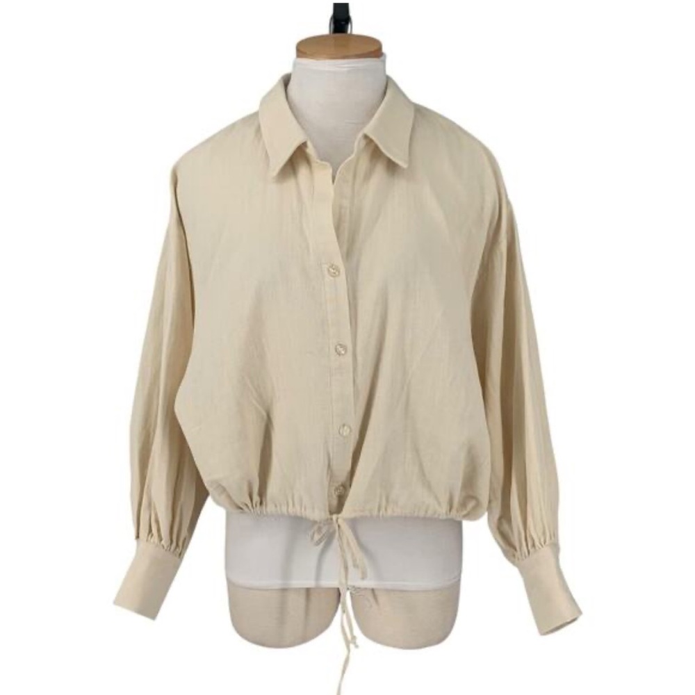 Drew/Anthropologie Button Down Cropped Top